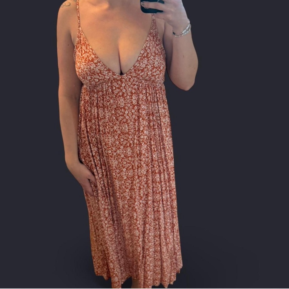 Know One Cares Floral Tie Back Maxi Dress
